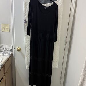 Spence Elegant Black Long Sleeve Dress